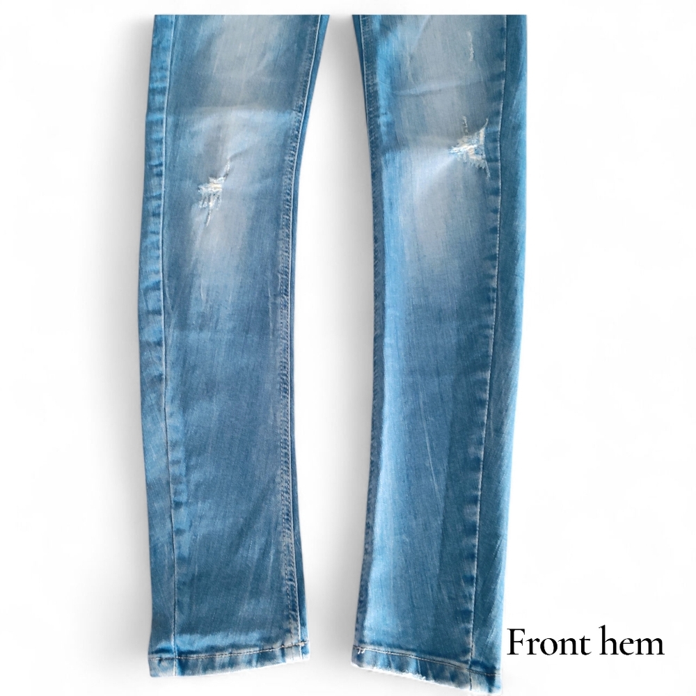 Zara Skinny Jeans Womens Light Blue Wash Size 2 Straight Leg - Picture 6 of 12